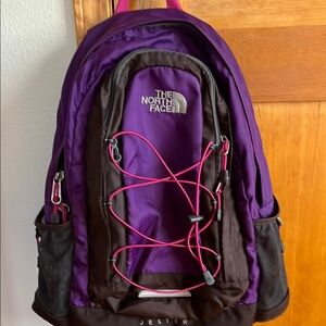 The North Face Purple and pink full size backpack